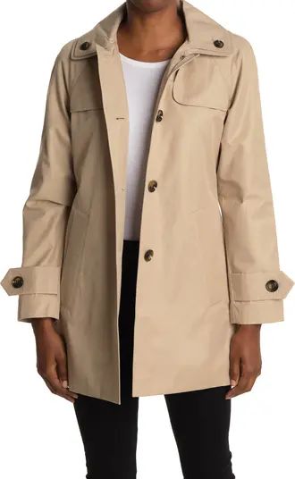 London Fog Button Front Trench Coat | Nordstromrack | Nordstrom Rack