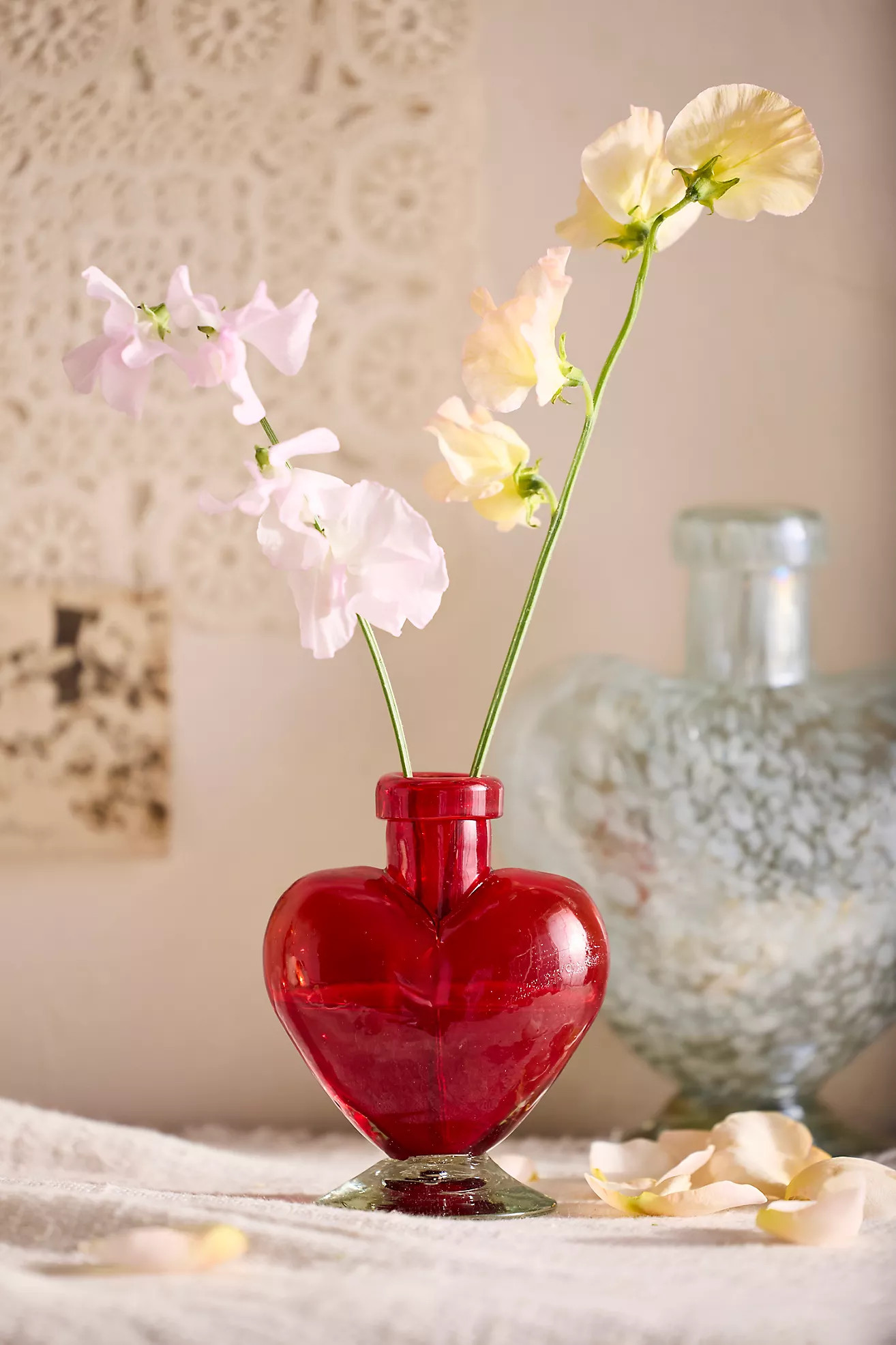 Glass Heart Bud Vase | Anthropologie (US)