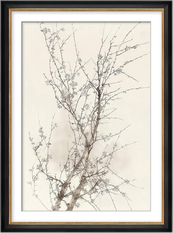 MUDECOR Premium Framed Wall Art Delicate Tree Branch Illustration Illustrations Impressionism Sce... | Amazon (US)