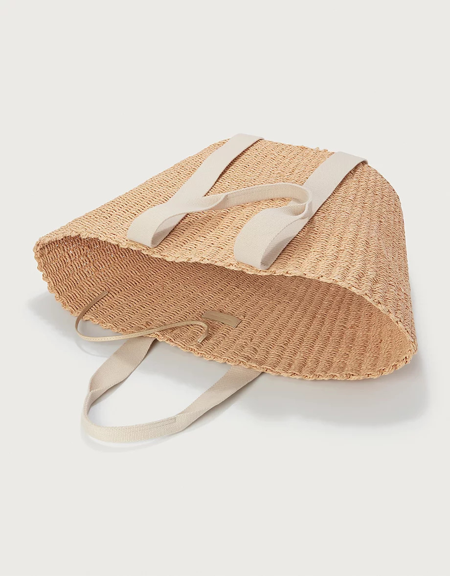 Straw Basket Webbing Strap Tote | The White Company UK & ROW