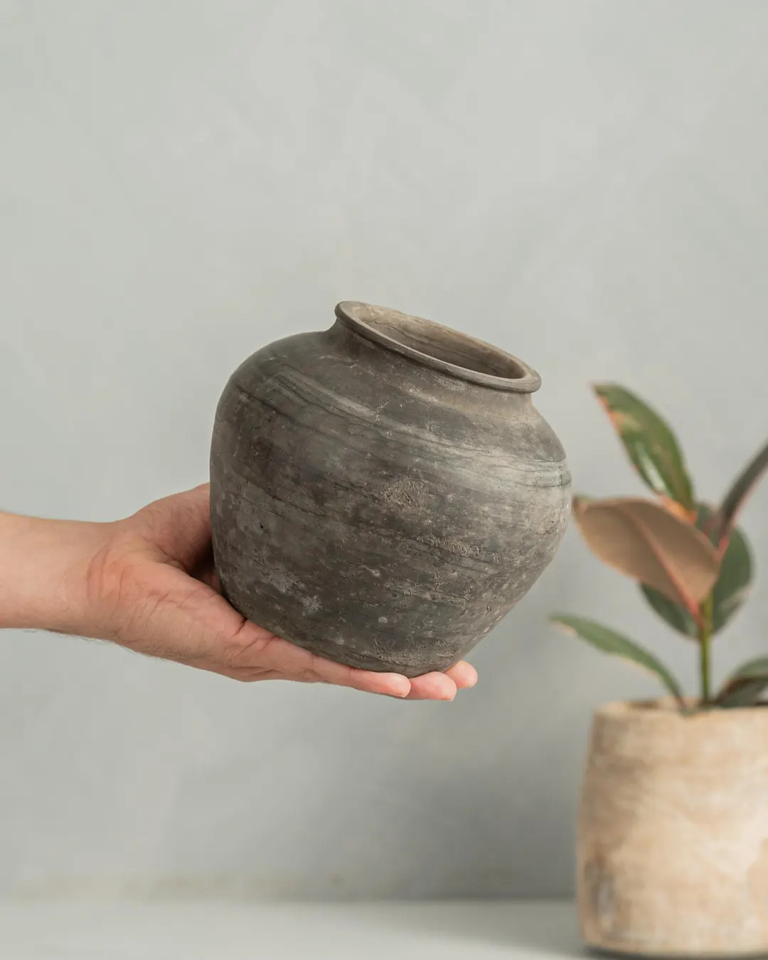 Small Vintage Pot Clay Terracotta Pottery Rustic Vessel Antique Planter free Shipping - Etsy | Etsy (US)