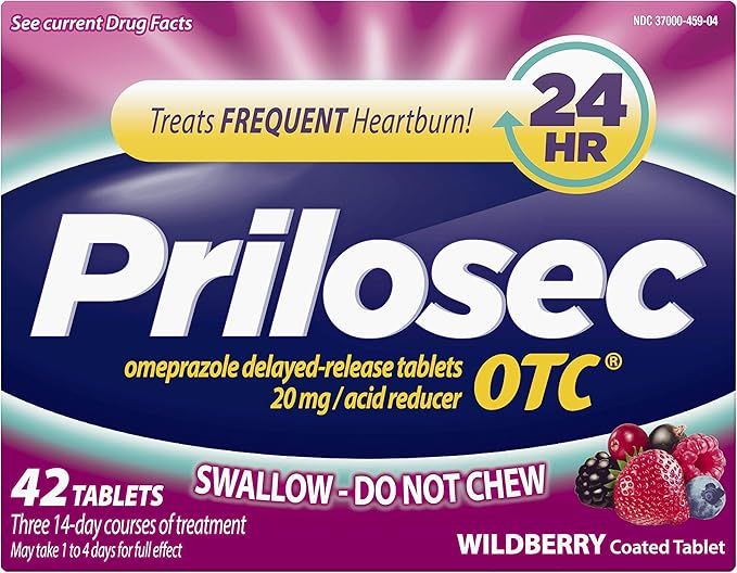 Prilosec OTC, Omeprazole Delayed Release, Acid Reducer, Treats Frequent Heartburn for 24 Hour Rel... | Amazon (US)