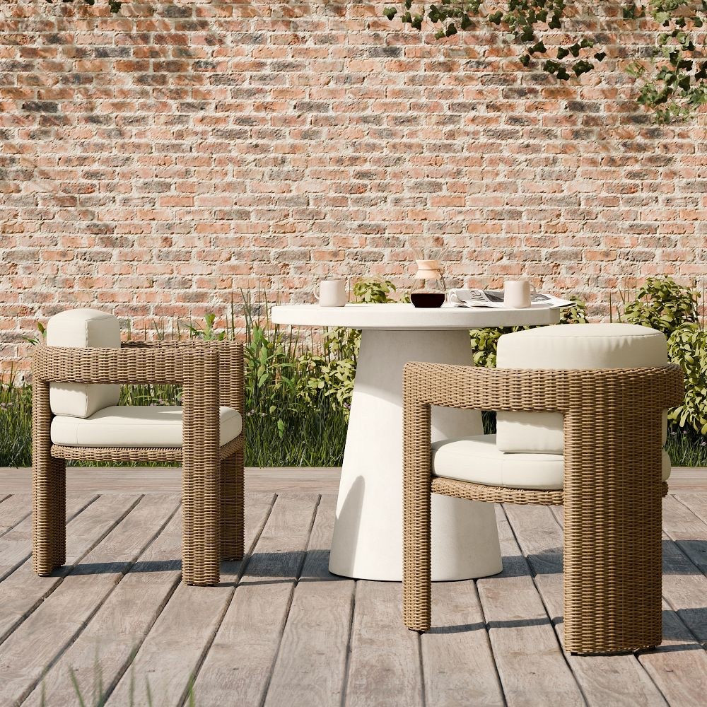 Concrete Indoor/Outdoor Pedestal Round Dining Table (32"–60") | Outdoor Furniture ☀️🌿

#LTKSeasonal #LTKHome #LTKmomlife