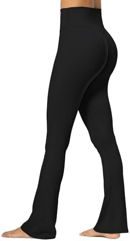 Sunzel No Front Seam Mini Flare Leggings for Women, Invisible Butt Scrunch Flared Yoga Pants with... | Amazon (US)