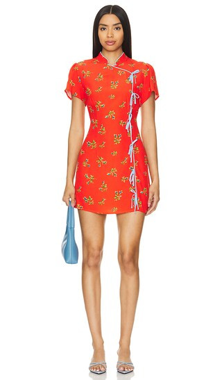 Harlow Mini Dress in Red Rosebud | Revolve Clothing (Global)