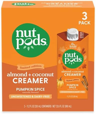 nutpods Pumpkin Spice (3-Pack), Unsweetened Dairy-Free Creamer, Made from Almonds and Coconuts, W... | Amazon (US)
