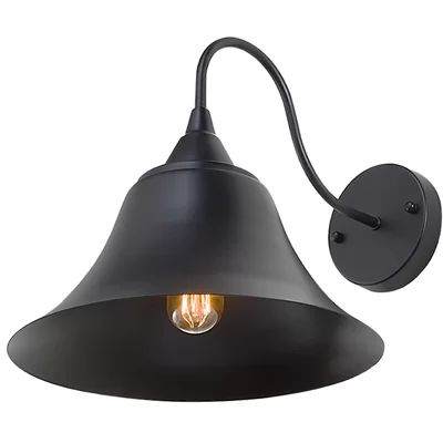 Winterton 1 - Light Dimmable Black Armed Sconce 17 Stories | Wayfair North America