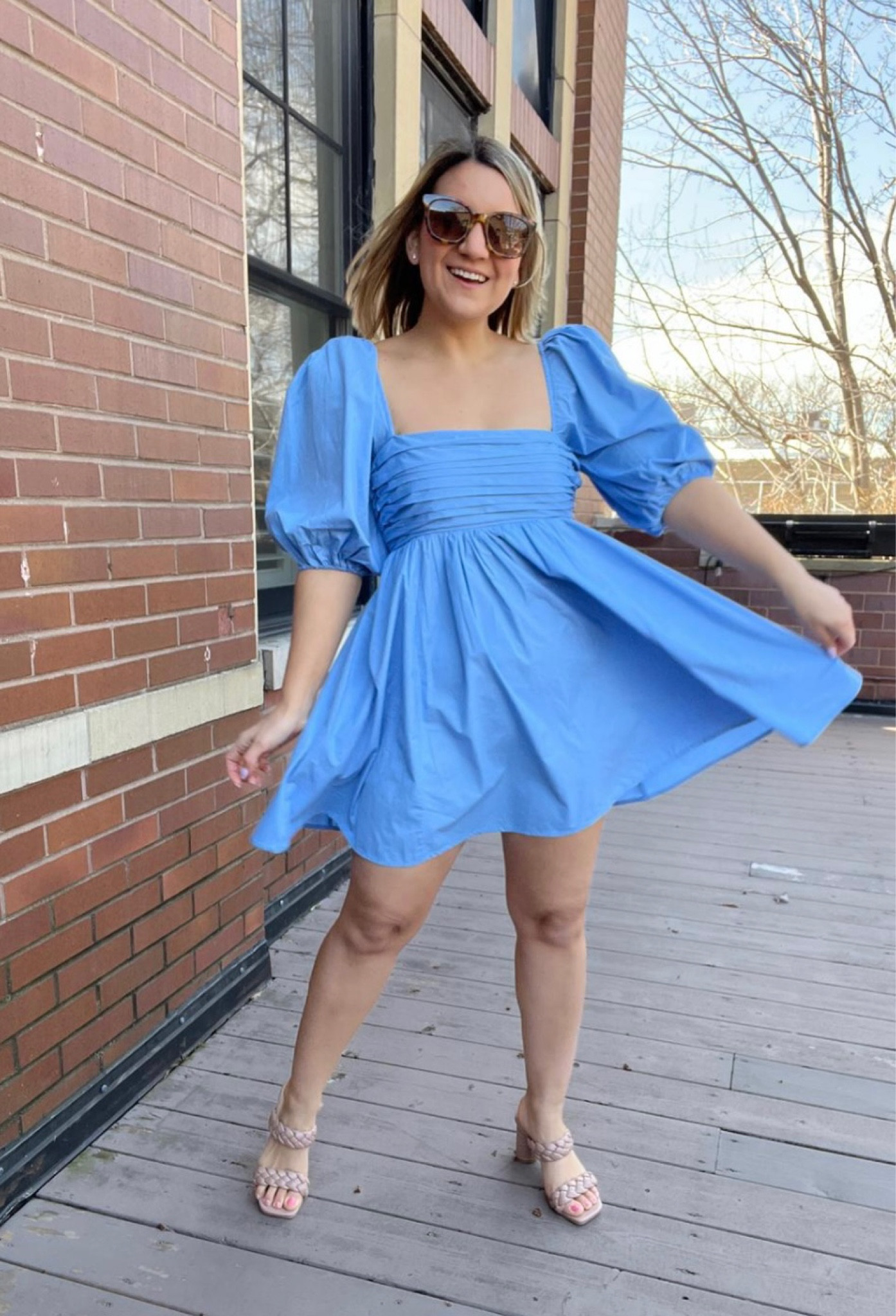 20% off puff sleeve mini dress - wearing petite XS 

#LTKunder100 #LTKsalealert