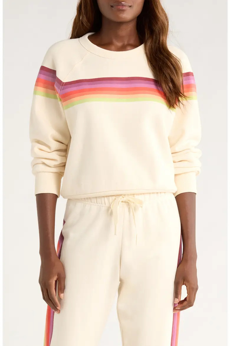 Cloud 9 Stripe Cotton Blend Sweatshirt (Women) | Nordstrom | Nordstrom