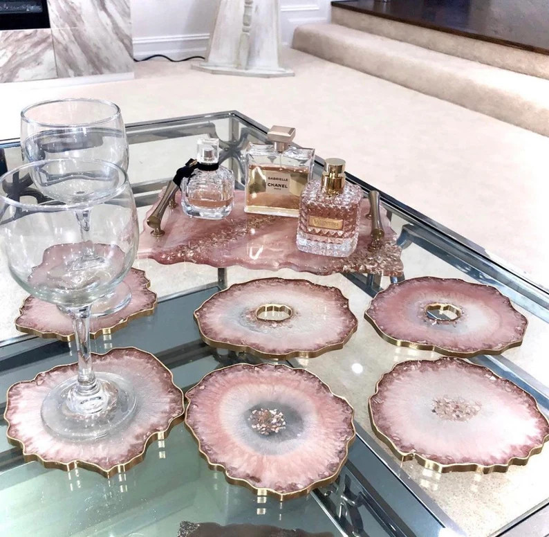 Amethyst inspired geode coasters | Etsy | Etsy (US)