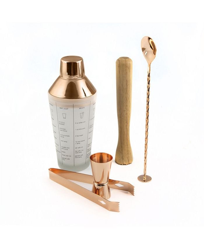 Cambridge Recipe Shaker and Tools Mixology Set, 5 Pieces & Reviews - Bar & Wine  - Dining - Macy'... | Macys (US)