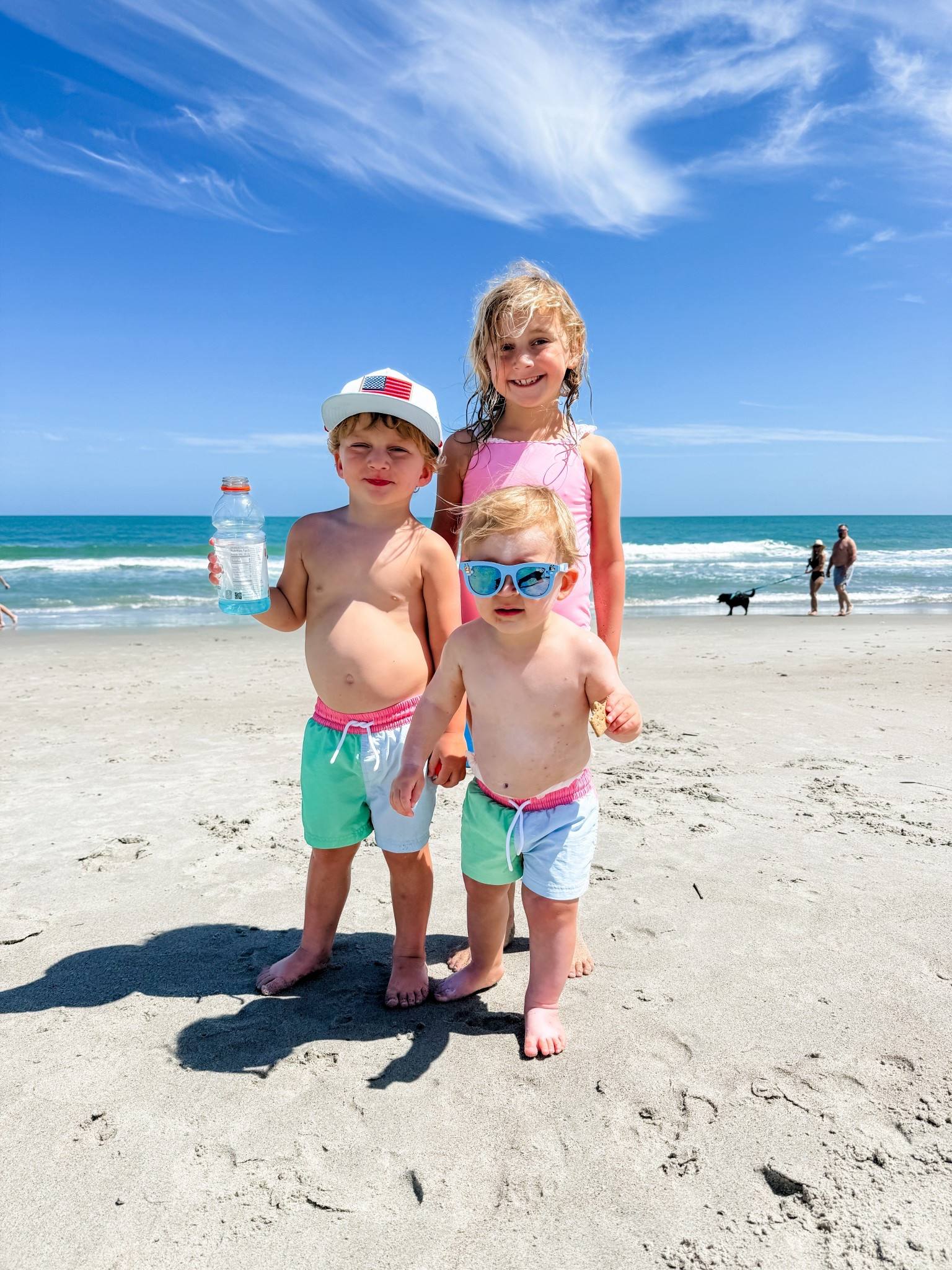 color block swim suits are TBBC: The Beaufort Bonnet Company. Tripp & Knox have the matching swim trunks and Ansley has the coordinating one piece too! So precious for Spring & Summer!

They have the best swim for babies, toddlers, and little & big kids!

Knox’s American flag hat is Burlebo in youth size. Austin has the matching adult hat

Click here to shop!

Swim | shorts | color block | trunks | boy | toddler | baby | brothers | sibling sets | matching | southern | blue | green | yellow | pink | beach | pool | sand | spring break | Easter | vacay | vacation | resort | mom life | liner  


#LTKSwim #LTKBaby #LTKKids