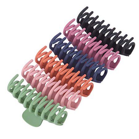 SYGY 6PCS Large Hair Claw Clips for Women, Nonslip Matte Claw Clips for Thick/Thin Hair, Strong Hold | Walmart (US)