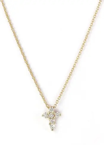 Roberto Coin 'Tiny Treasures' Diamond Cross Pendant Necklace | Nordstrom | Nordstrom