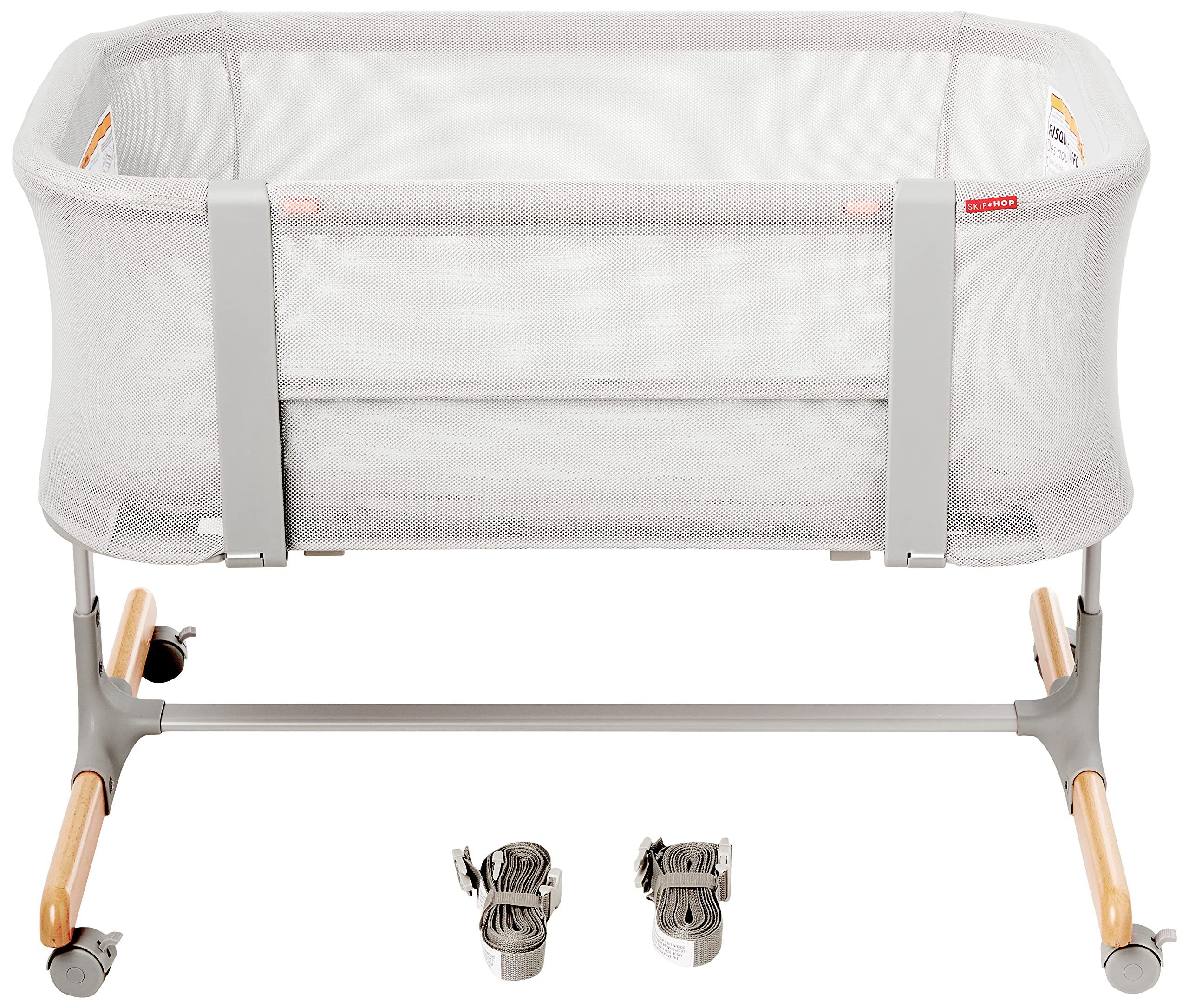 Skip Hop Baby Bassinet, Cozy Up 2-in-1 Bedside Sleeper & Bassinet, Grey | Amazon (US)