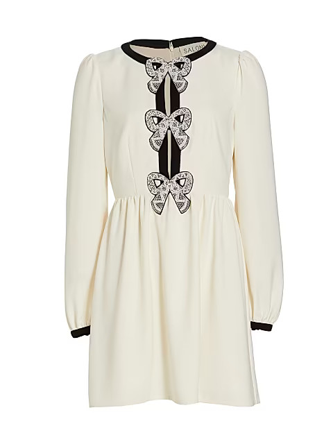 Camille Bow-Front Mini Dress | Saks Fifth Avenue