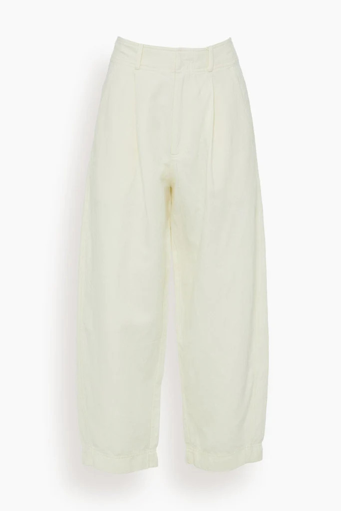 Bari Crop Trouser in Cream | Hampden Clothing