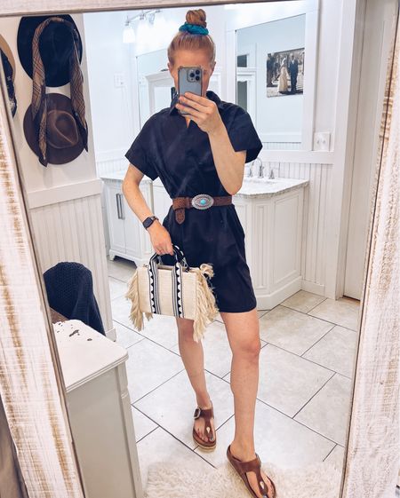 Resort wear.

Size reference 5’9” 140 lbs

Shirt dress - small tall (sized down. normally would get a medium tall)

Gap finds. Beach outfits. Resort wear. Resort outfits. Vacation outfits. Western. Birkenstocks. Big buckle Birkenstocks. Tall sizing. Black dress. 

#LTKtravel #LTKstyletip #LTKunder50