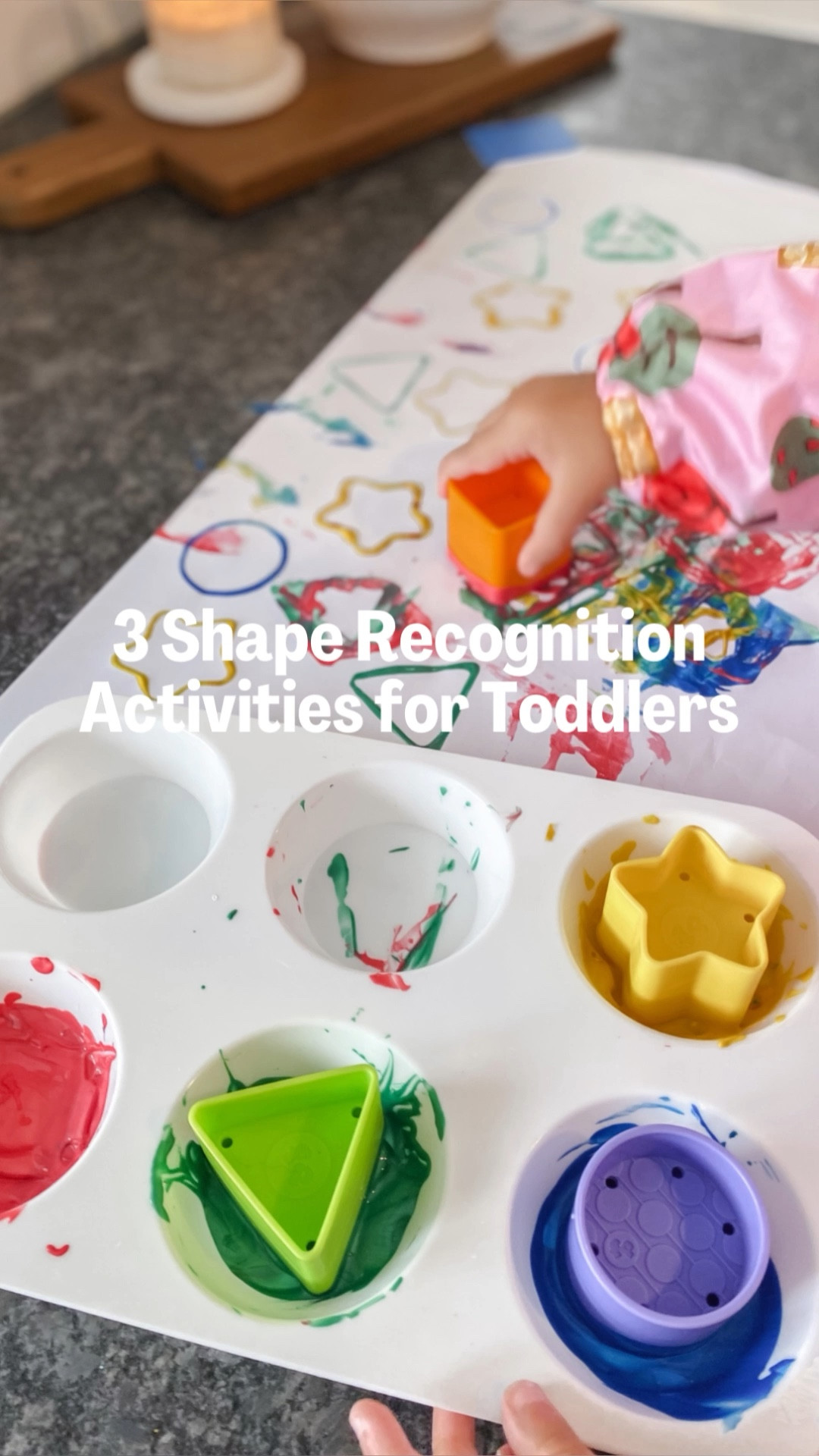 3 SHAPE RECOGNITION ACTIVITIES FOR TODDLERS! 

Engaging toddlers in shape recognition activities fosters their cognitive and motor skills while enhancing their creativity.

In the shape stamp painting activity, children refine their fine motor skills by gripping and stamping shape toys onto paper, boosting hand-eye coordination. Simultaneously, they learn shape and color associations, nurturing their cognitive development.

The shape puzzle rice hunt promotes tactile exploration as they dig through rice, honing their sensory abilities. Identifying and placing puzzle pieces sharpens their problem-solving skills and spatial awareness.

And last but not least, the gross motor Simon Says game allows practice in using their listening skills and promotes physical activity. Jumping, hopping, and running to specific shapes requires balance and coordination and is the ultimate energy buster!

#LTKVideo #LTKkids #LTKfamily