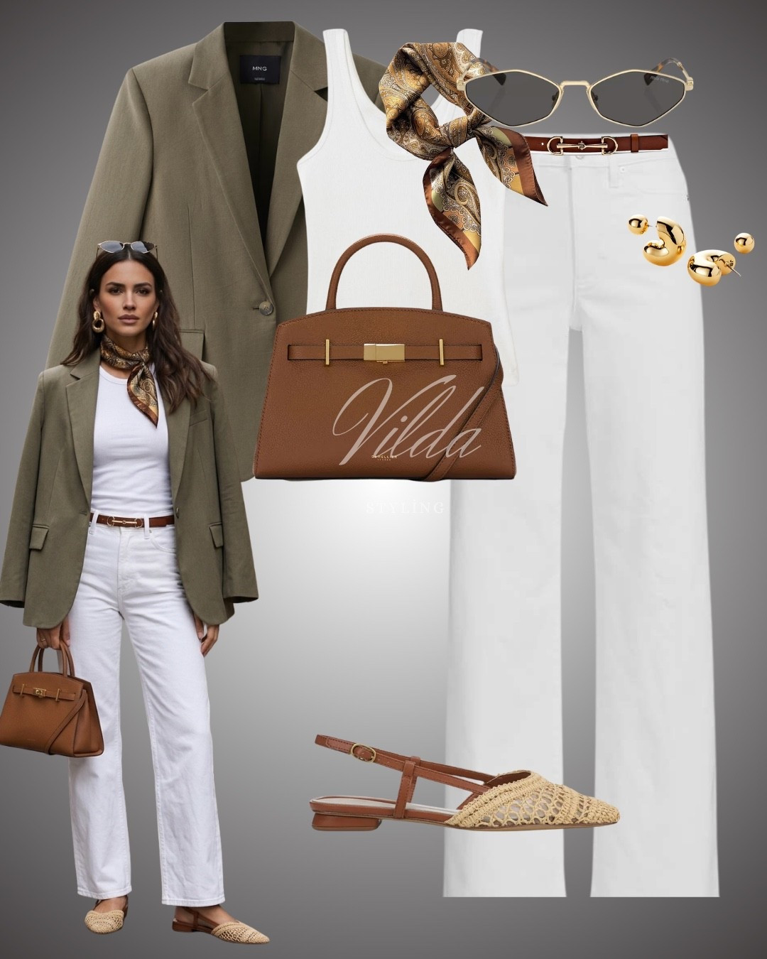 Classic neutrals with a luxe twist 🤍🤎
Blazer + white denim + rich brown accessories = the ultimate polished everyday look. Effortless, timeless, and elevated.

#LTKStyle #NeutralOutfits #ChicEveryday #MinimalStyle #EffortlessLook 

#LTKworkwear #LTKsummer #LTKspring