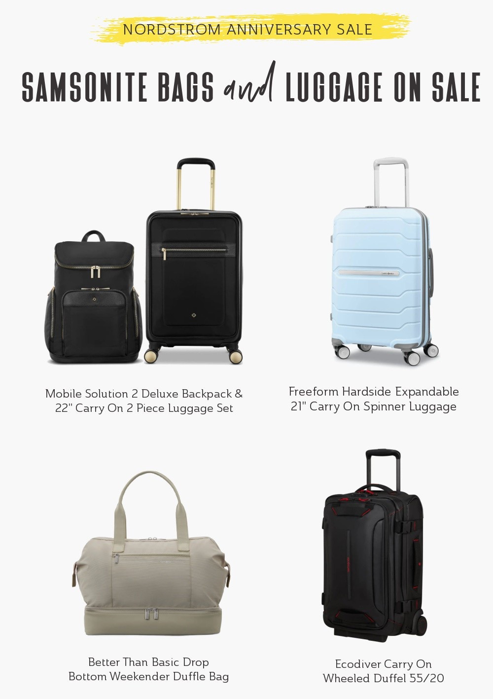 Samsonite is on Sale at Nordstrom! 📣Whether you’re jetting off for a weekend getaway or an extended adventure, these must-have suitcases and personal item bags are all discounted right now. 🛍️👜🧳

#LTKtravel #LTKsale #LTKbag