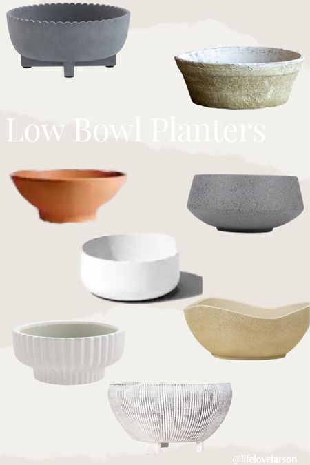 Low bowl planters, succulent planter, low planter 

#LTKhome #LTKSeasonal