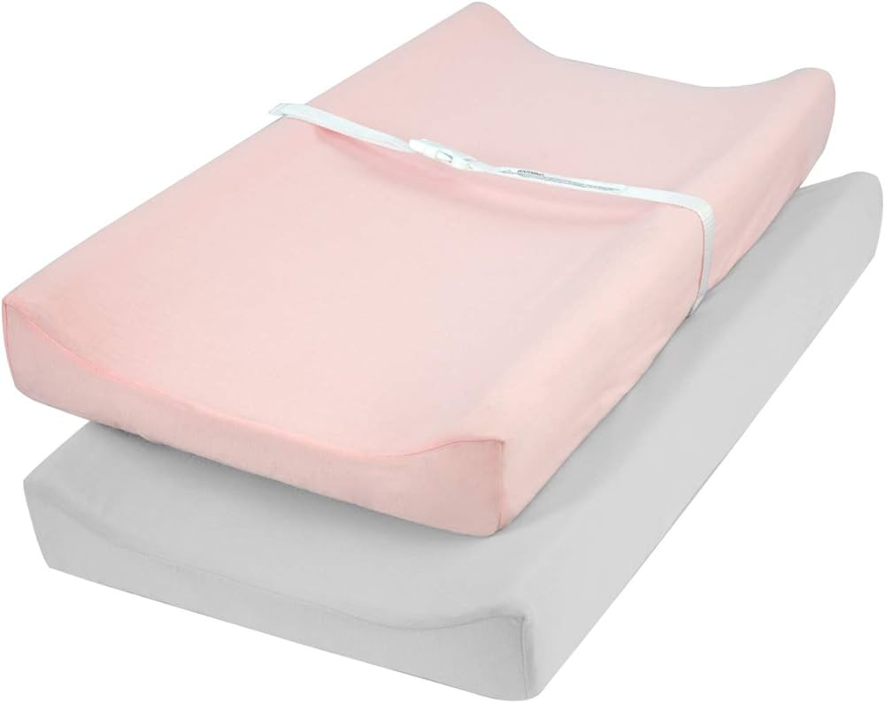 Amazon.com: TILLYOU Changing Pad Cover Set in Soft Jersey Material - Fits 32"/34''x16" Contoured ... | Amazon (US)