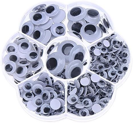 DECORA 1 Box 6mm/7mm/8mm/10mm/12mm/15mm/18mm Mixed Wiggle Googly Toy Eyes with Self Adhesive | Amazon (US)