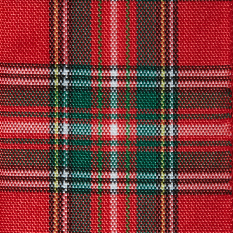 Offray Ribbon, Red 1 1/2 inch Tartan Woven Ribbon, 9 feet | Walmart (US)