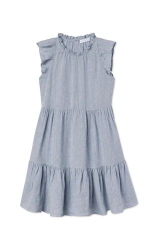 Helen Dress in Blue Linen | Lake Pajamas