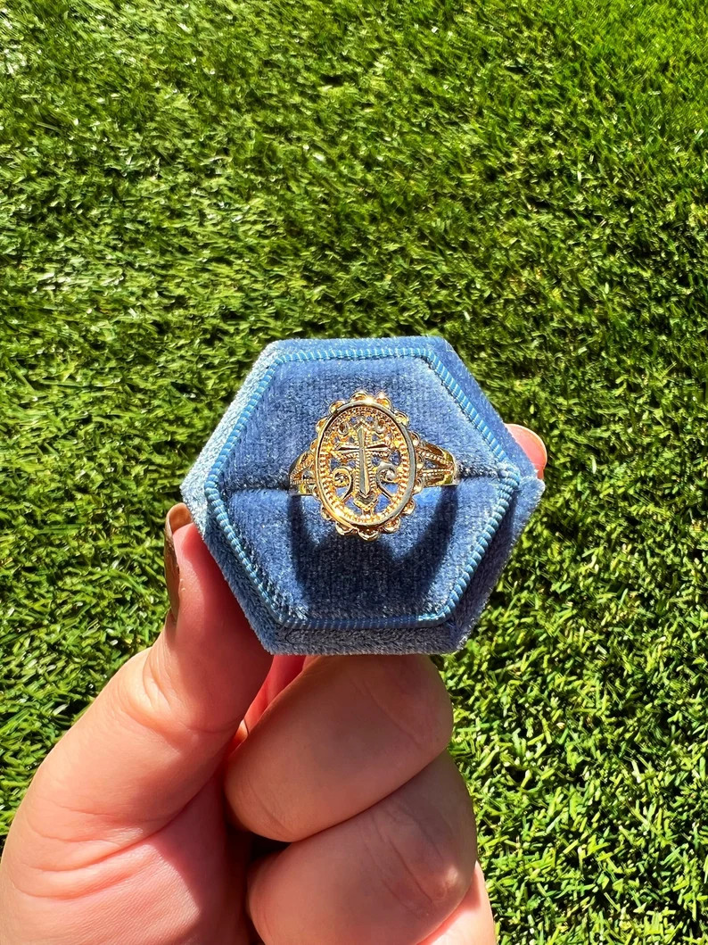 Gold Cross Ring, Women Cross Ring, Gold Women Cross Ring, Anillo De Cruz, Cross Jewelry - Etsy | Etsy (US)