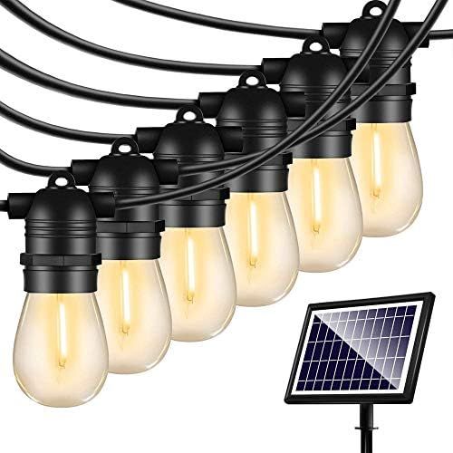 SUNAPEX 48FT Solar String Lights Outdoor - Shatterproof Vintage Edison Bulbs & 4 Light Mode Weath... | Amazon (US)
