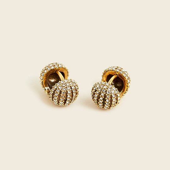 Pavé huggie globe earrings | J. Crew US