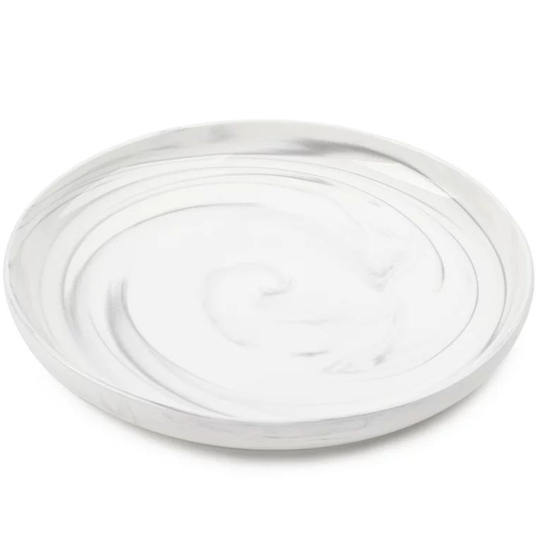 Thyme & Table Grey Marble Stoneware Round Dinner Plate | Walmart (US)