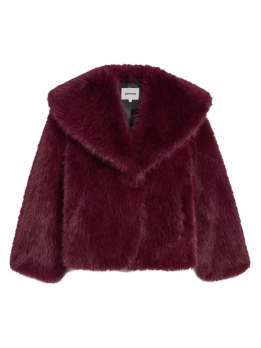 Women's Yara Faux-Fur Coat - Merlot - Size Medium | Saks Fifth Avenue