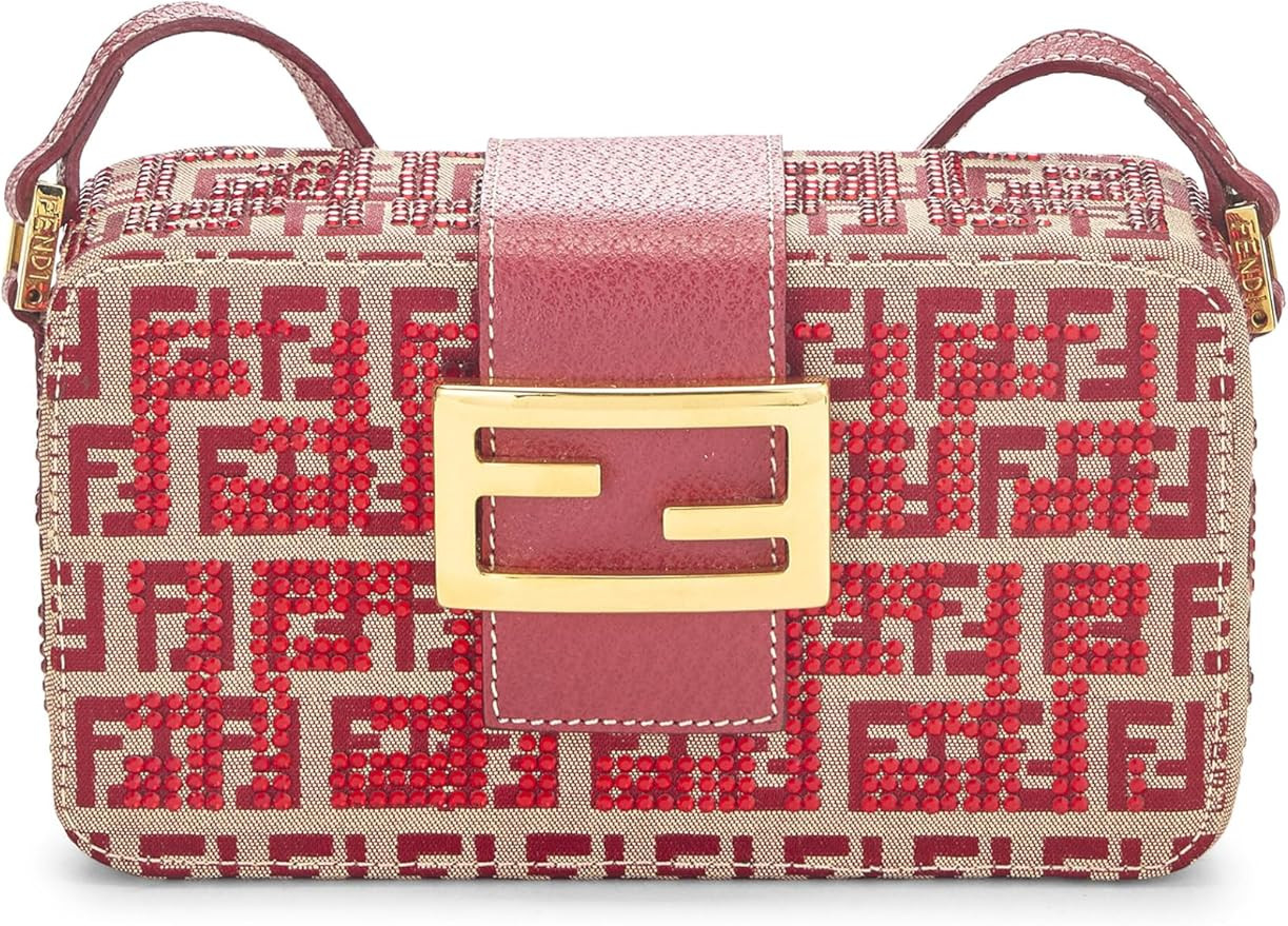 Amazon.com: Fendi, Pre-Loved Red Crystal Embellished Shoulder Bag, Red : Luxury Stores | Amazon (US)