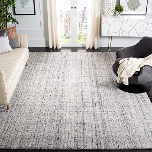 SAFAVIEH Abstract Collection 8' Square Camel/Black ABT141C Handmade Premium Wool & Viscose Area Rug | Amazon (US)