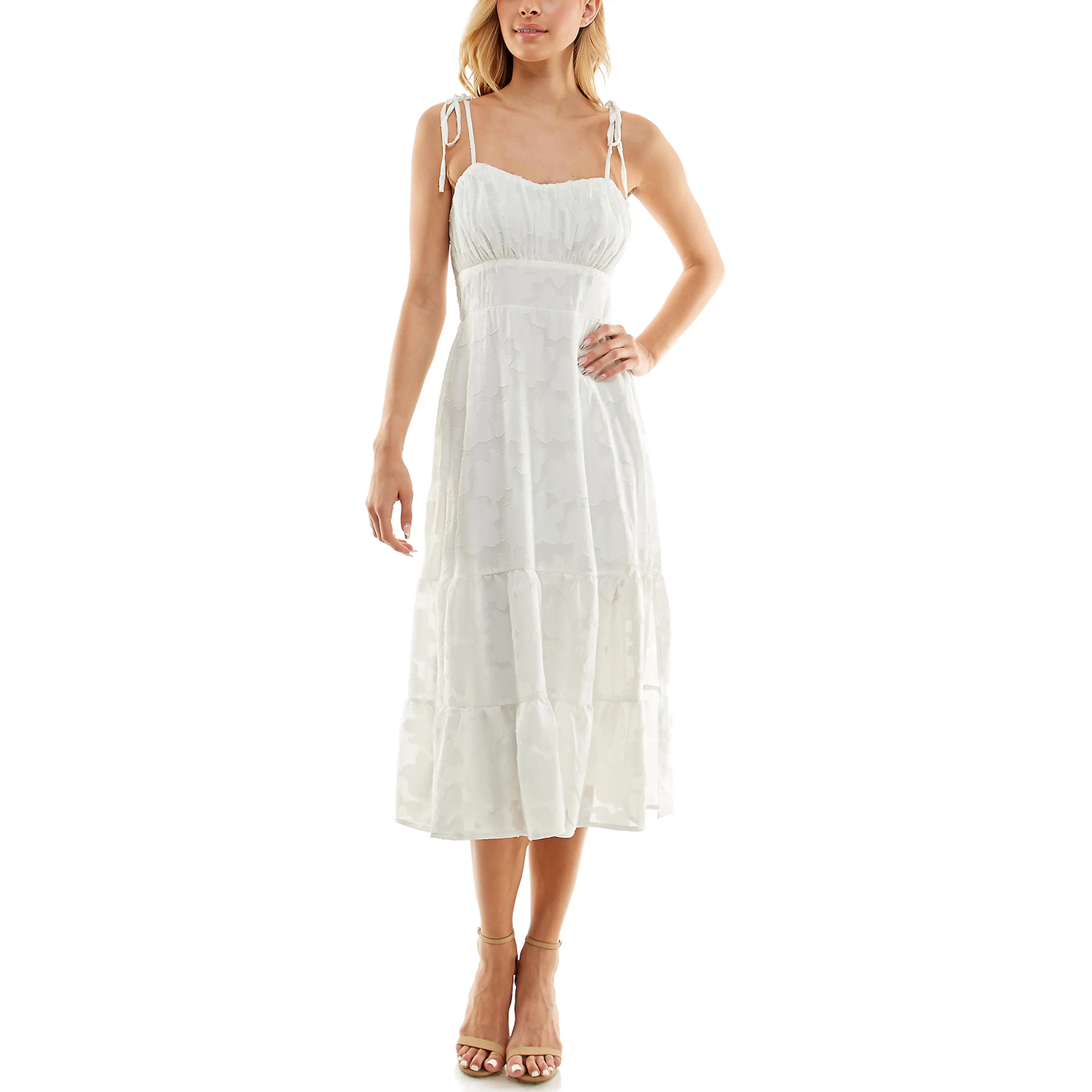 Juniors' Speechless Tiered Hem Midi Dress | Kohls | Kohl's