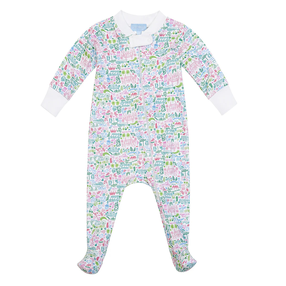 Palm Beach Baby Zip Onesie | Joy Street Kids LLC
