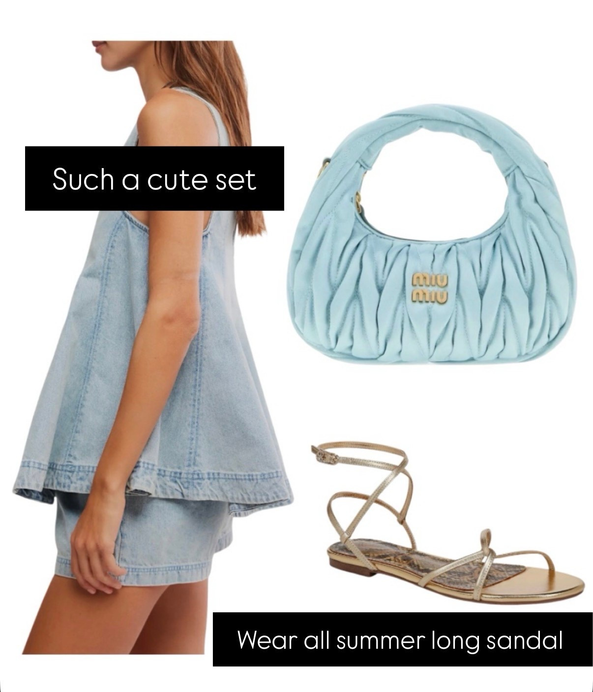 Such a cute denim set!
Miu Miu bag $600 off!

#LTKdayinmylife #LTKootd