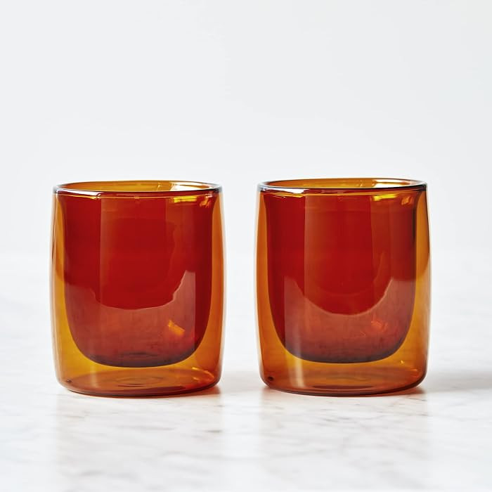 ZWILLING Sorrento 2-pc Double-Wall Tumbler Glass Set - Amber | Amazon (US)