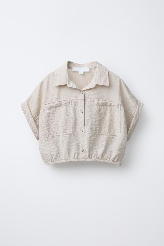 FLOWY SHIRT WITH ELASTIC | Zara US