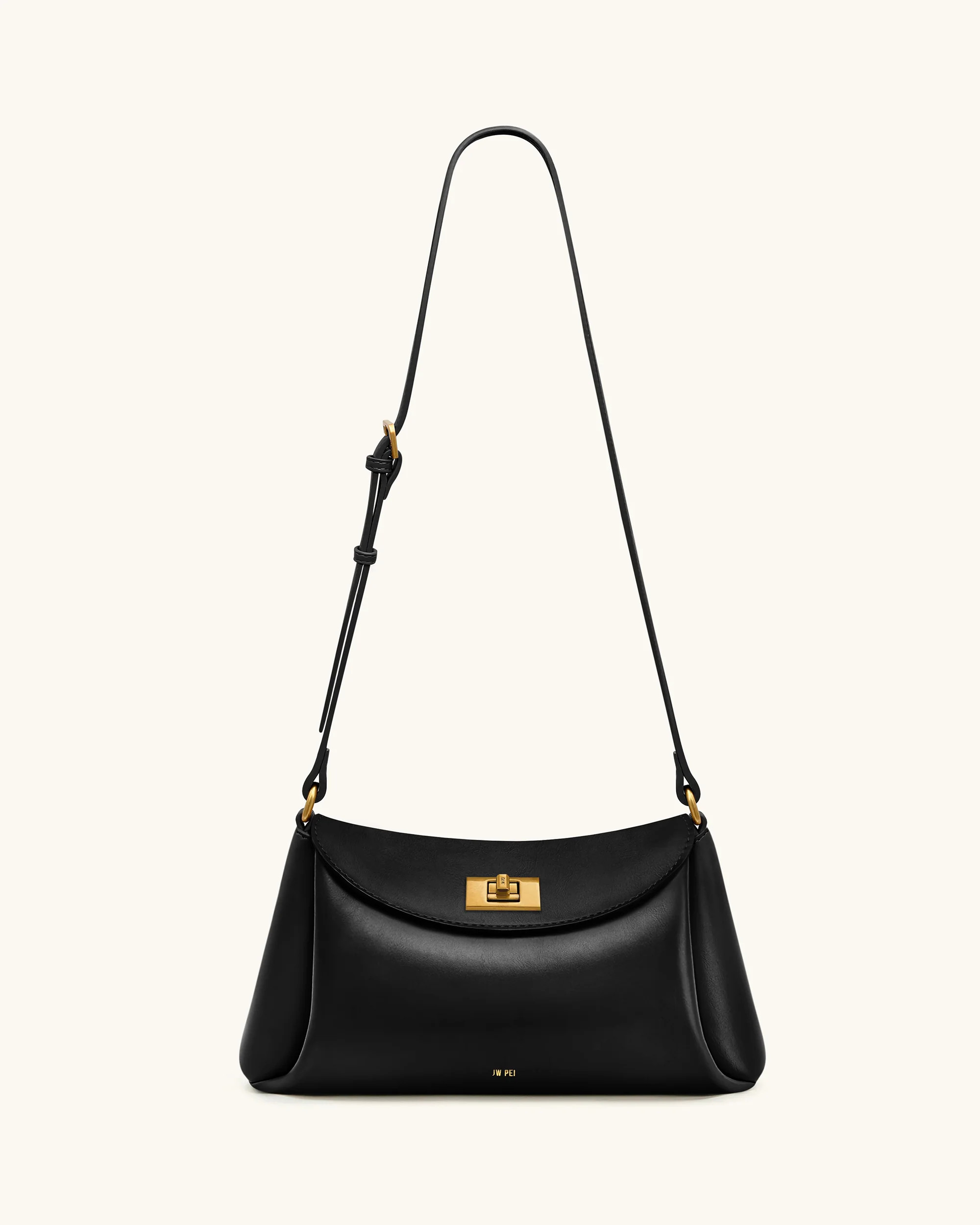 Greta Twist-Lock Crossbody Bag - Black | JW PEI US