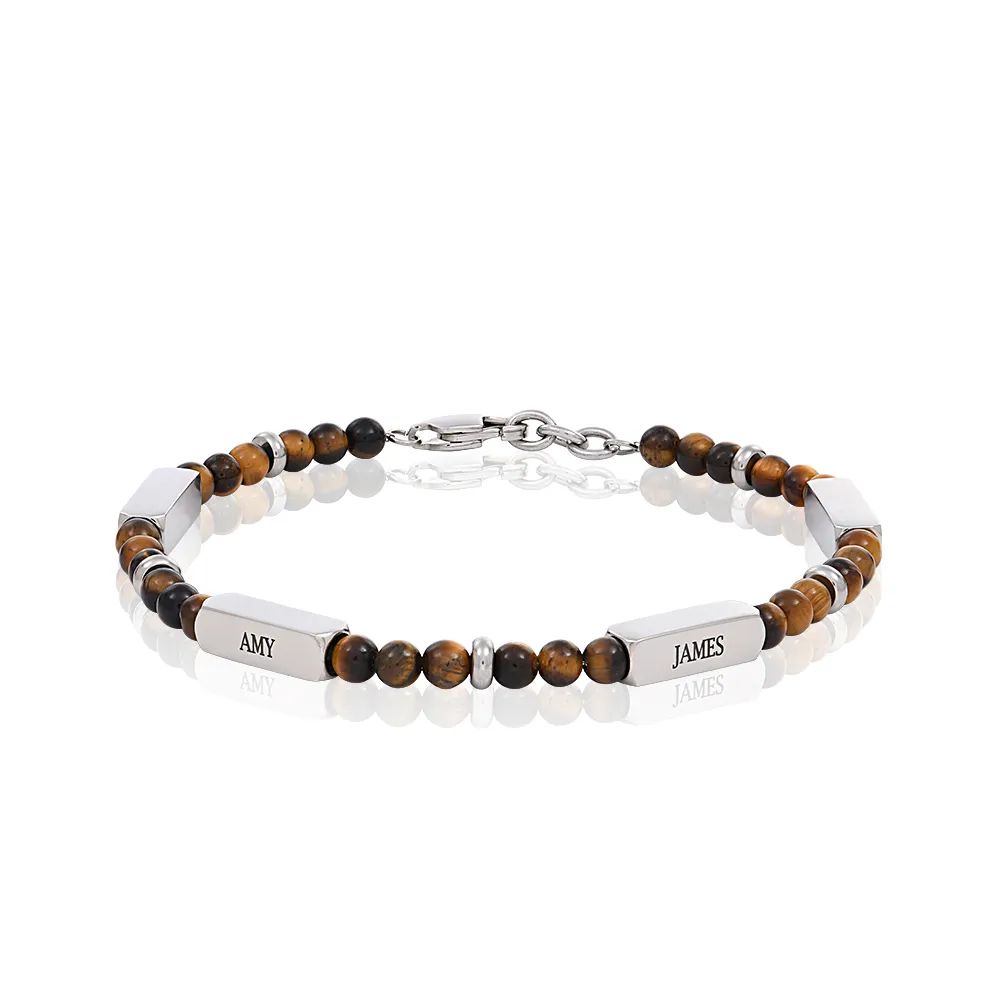 East Coast Custom Semi-Precious Beaded Bracelet for Men | MYKA