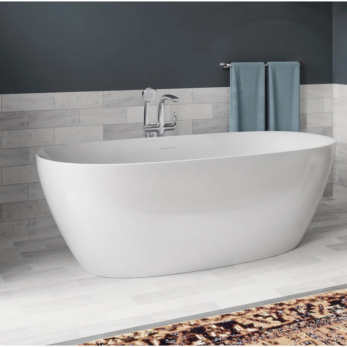 Unwind 59" x 30" Freestanding Soaking Bathtub K-96129-0 | Wayfair North America