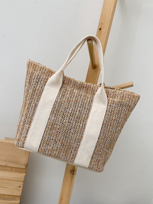 Minimalist Straw Tote Bag | SHEIN