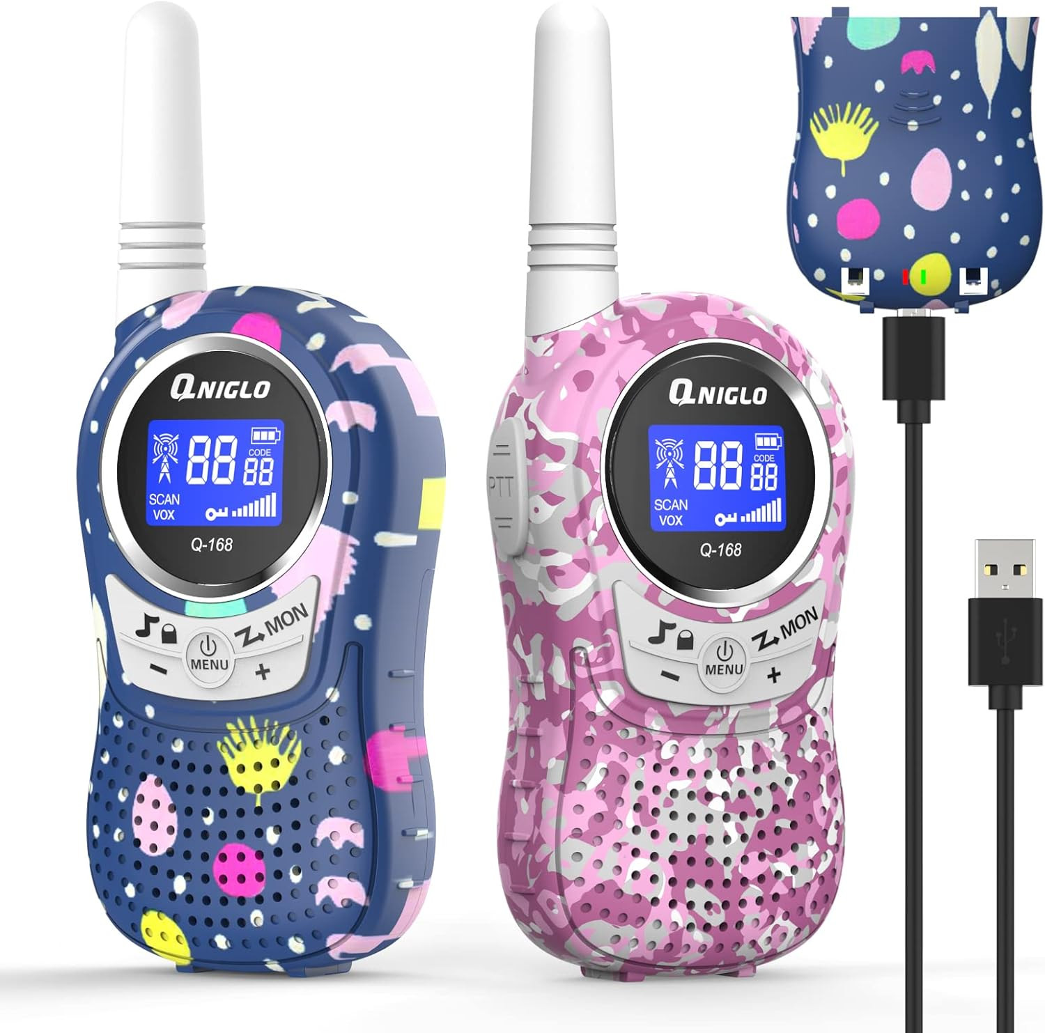 Qniglo Walkie Talkies for Kids - Rechargeable Kids Walkie Talkies with Clear Sound, Easy to Use, ... | Amazon (US)