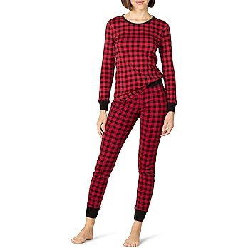 Amazon Essentials Womens Snug-Fit Cotton Sleepwear Pajama Set (Available in Plus Size) | Amazon (US)