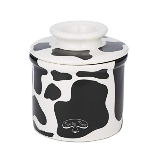 Butter Bell - The Original Butter Bell crock by L Tremain, a Countertop French Ceramic Butter Dish Keeper for Spreadable Butter, Cow Pattern, Black & White | Amazon (US)