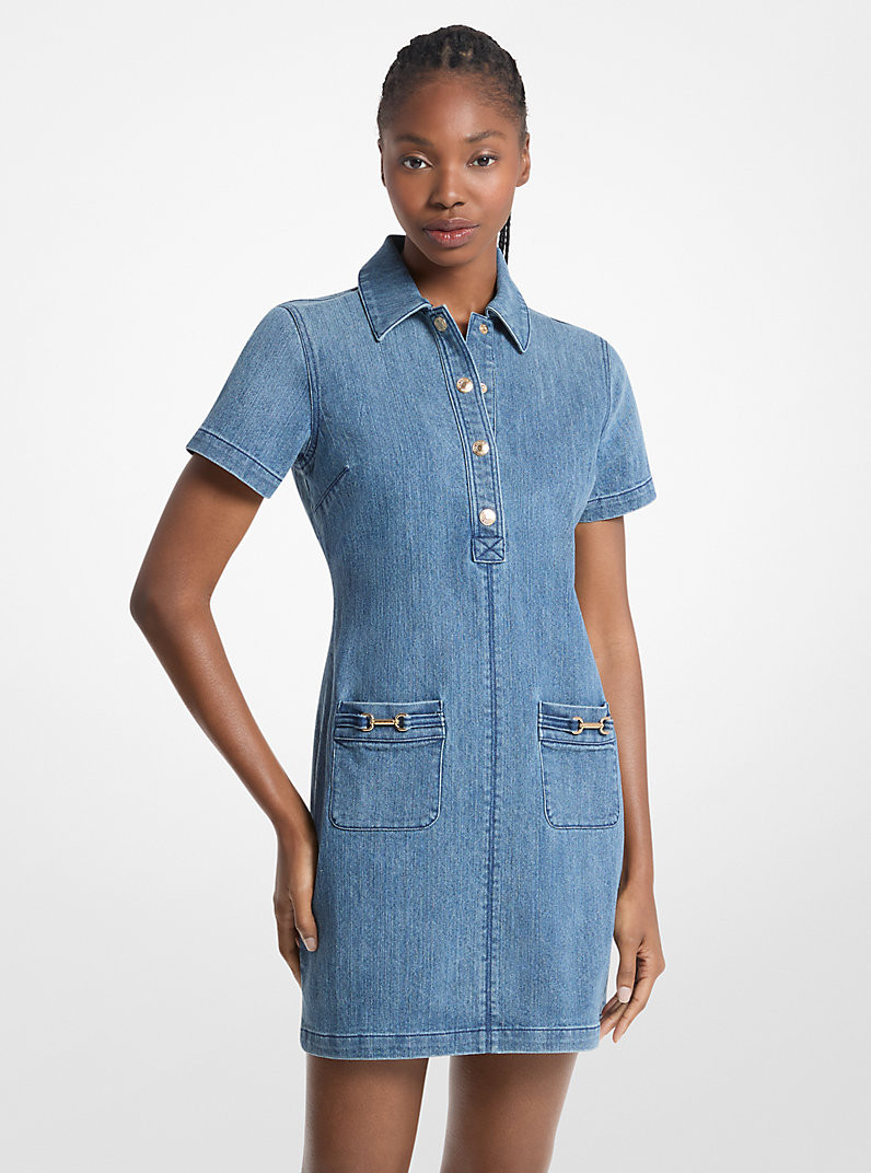Carson Denim Mini Dress | Michael Kors US